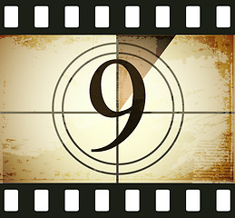 Image showing Grunge film countdown