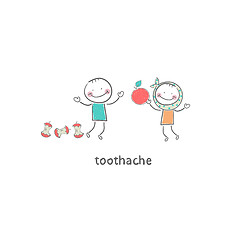 Image showing Toothache. Illustration.