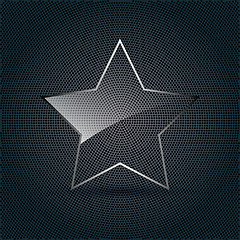 Image showing Star Glass on metal background