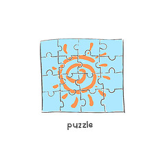 Image showing Puzzle. Illustration.
