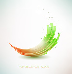 Image showing futuristic wave sign