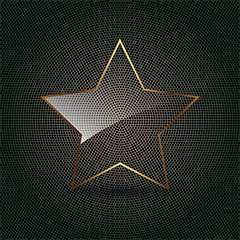 Image showing Star Glass on metal background