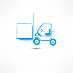 Image showing Forklift truck icon