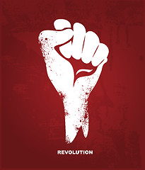 Image showing Clenched fist hand.  Revolution concept