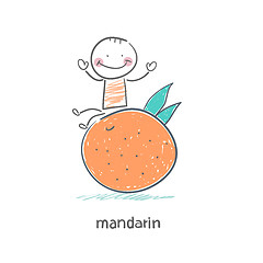 Image showing Man and Mandarin