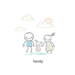 Image showing Happy family. Illustration.