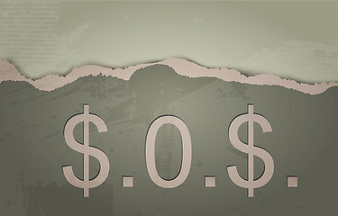 Image showing SOS. The concept of Dollar