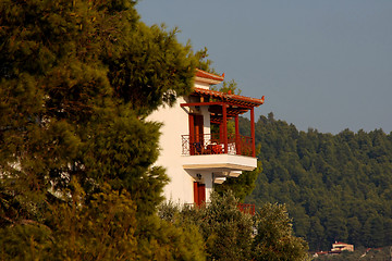 Image showing Terrace house on Skopelos island,Greece