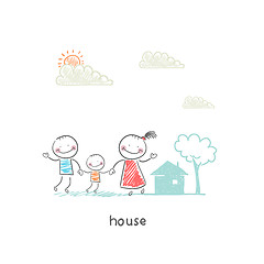 Image showing Family and home. Illustration.