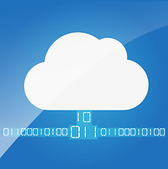 Image showing Cloud computing. The concept of storing and transmitting informa