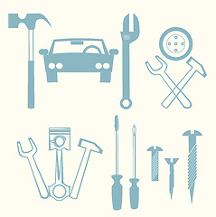 Image showing car repair icons