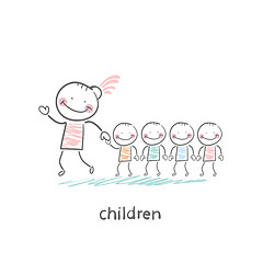 Image showing Children and adults