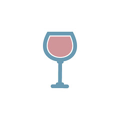 Image showing Stylized wine glass