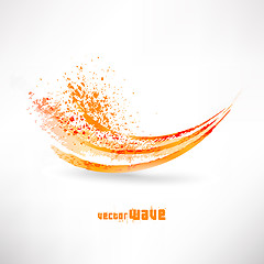 Image showing abstract orange wave