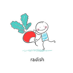 Image showing Radishes and people