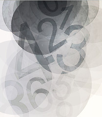 Image showing Compositions of colored number. abstract background