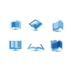 Image showing  illustration of blue book icons