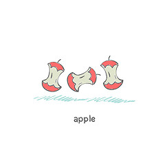 Image showing apple core