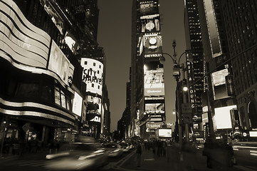 Image showing Times square in sepia