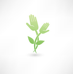 Image showing Eco hand icon