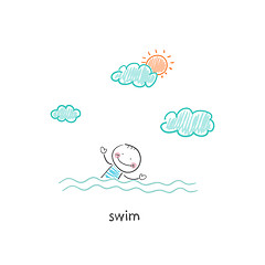 Image showing swimming