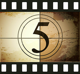 Image showing Grunge film countdown