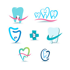 Image showing Dental icons. Stomatology.