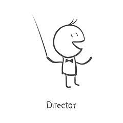 Image showing orchestra conductor directing