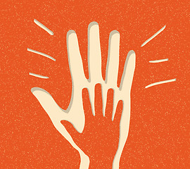 Image showing Joyful Applause. vector background