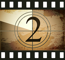 Image showing Grunge film countdown