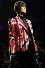 Image showing Asian male model on the catwalk