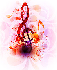 Image showing Abstract music background