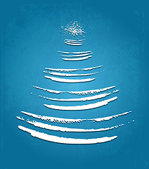 Image showing christmas tree made ??out of brush strokes