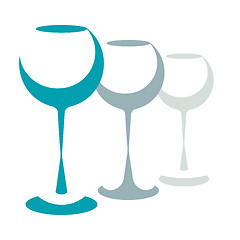 Image showing Wine glasses