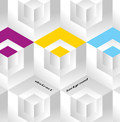 Image showing Abstract geometric background with isometric cubes. Book cover