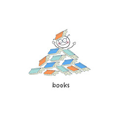 Image showing Reader of books. Illustration.