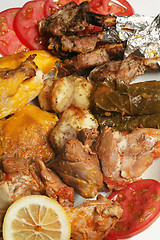 Image showing Arabian gourmet platter