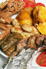 Image showing Arabian gourmet platter 2