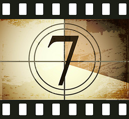 Image showing Grunge film countdown