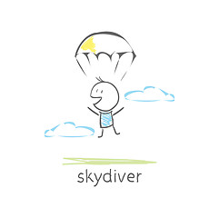 Image showing skydiver