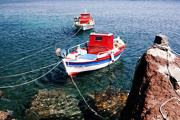 Image showing Akrotiri boats horizontal