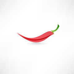 Image showing Icon of red hot chili pepper