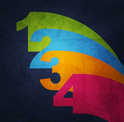 Image showing Vector Paper number background