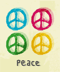 Image showing illustration of peace sign