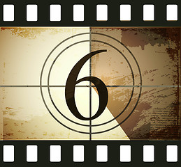 Image showing Grunge film countdown