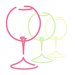 Image showing Wine glasses