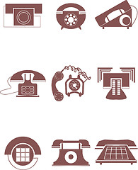 Image showing old phone icons