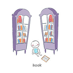 Image showing Reader of books. Illustration.