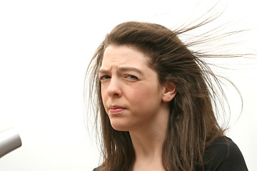 Image showing Blowing hairdryer