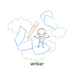 Image showing writer